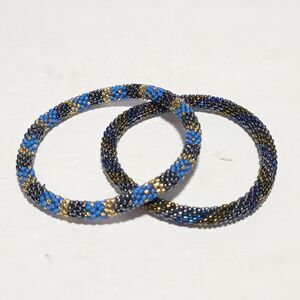 2 Sashka 8" Beaded Bracelets Handmade